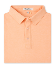 Men’s Dodge Polo in cantalope, folded view