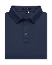Olympic Polo in new indigo dark blue, folded front product view