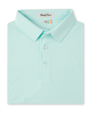 Sullivan Polo in mint tea, folded view