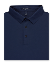 Men’s Sullivan Polo in new indigo blue, folded front view