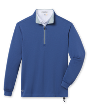 Men’s Optic Quarter-Zip in moonlight blue, flat front view