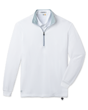 Men’s Optic Quarter Zip in white, front view