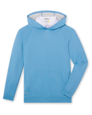 MacKenzie Hoodie in Ocean Blue, front flat lay view