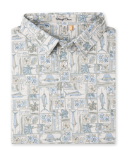 Sam's Seafood Polo in Cream, folded front product view