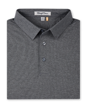 Donovan Polo in Dark Grey Heather, folded front product view