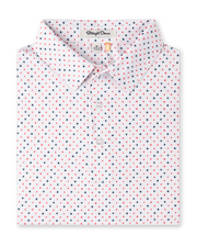 Casino Polo in Flag Red, folded front product view