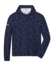 Commander Hoodie in New Indigo camouflage pattern, front flat lay product view