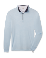 Sherman Quarter Zip in Nantucket light blue, front flat lay product view