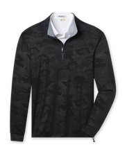 Sherman Quarter Zip in black, front flat lay product view