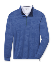 Sherman Quarter Zip in moonlight blue, front flat lay product view