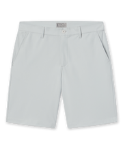 Men’s Flex Short in Silver, flat front styling, and side pockets