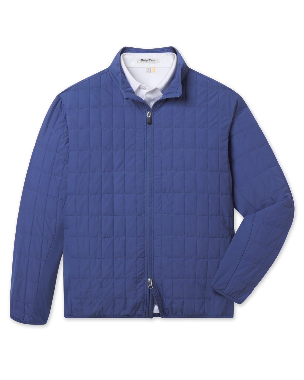 Big Sky Quilted Jacket in Moonlight featuring a full-zip front, stand collar, and all-over grid quilting.