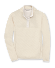 Presley Quarter Snap Pullover in Cream, front product view