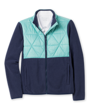 Laurel Hybrid Fleece Jacket - Sea Green New Indigo