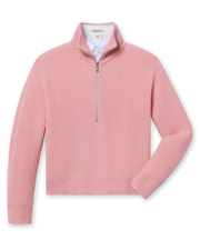Devon Half Zip Sweater - Rose