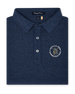 Dodge Polo in Navy, folded front product view with 126th U.S. Open Shinnecock Hills logo
