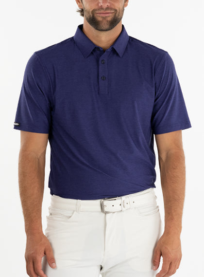 Dodge Polo in Dark Indigo, model wearing front view