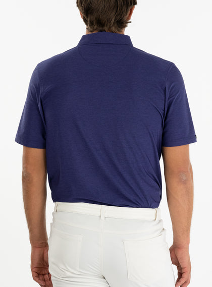 Dodge Polo in Dark Indigo, model wearing back view