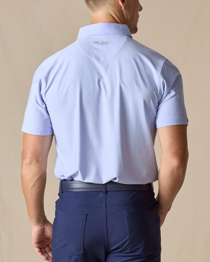 Dodge Polo in Lavender, model wearing back view