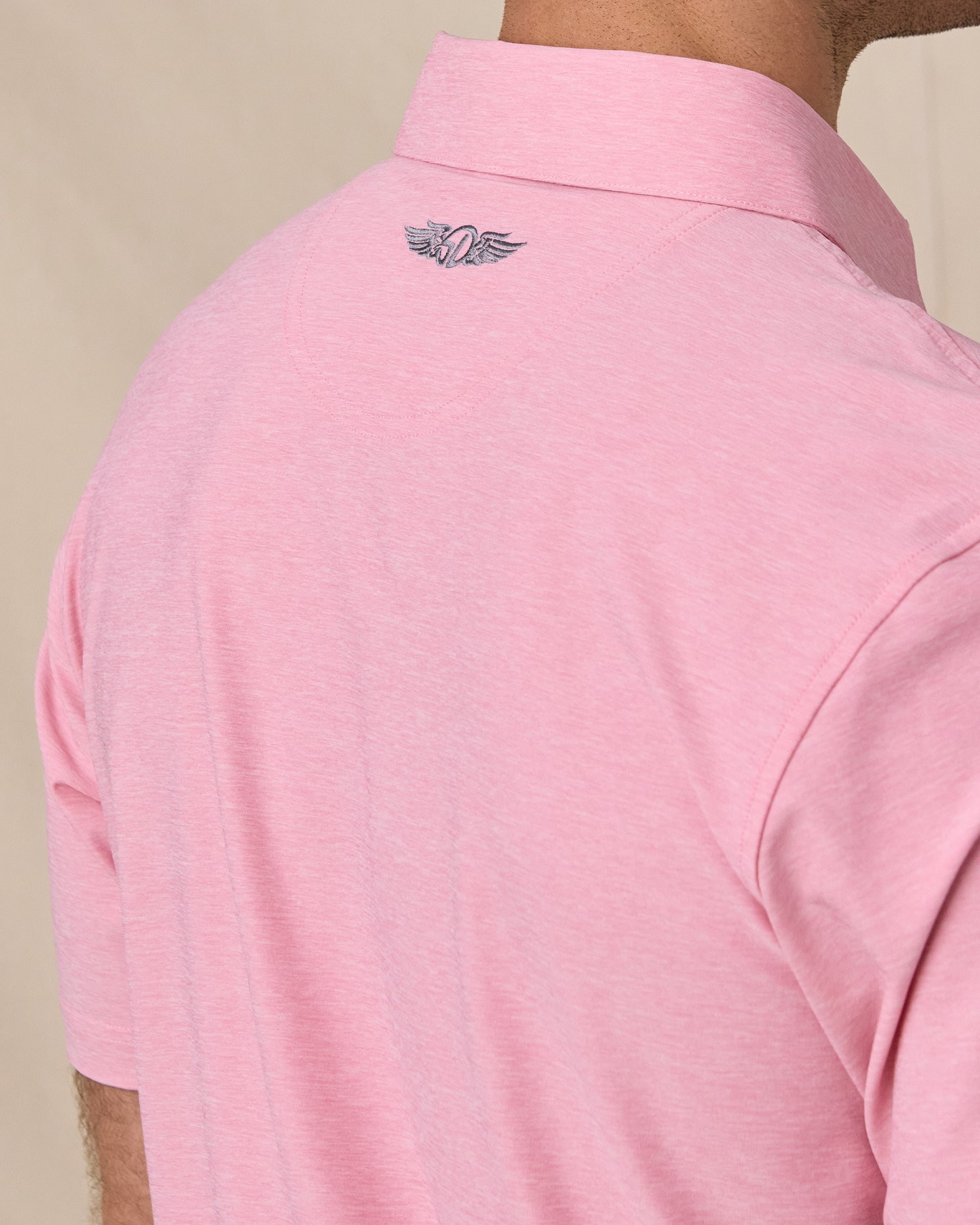 Close-up back detail of Dodge Polo in Pink