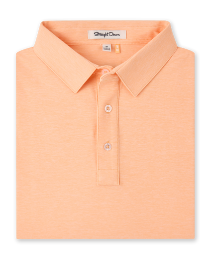 Men’s Dodge Polo in cantalope, folded view