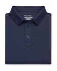 Olympic Polo in indigo dark blue, folded front product view