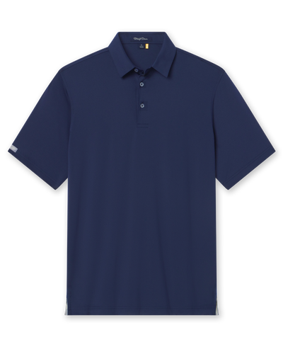 Olympic Polo in new indigo dark blue, front flat lay product view