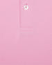 Close-up detail of Olympic Polo in Pink Floyd pink showing placket and fabric texture