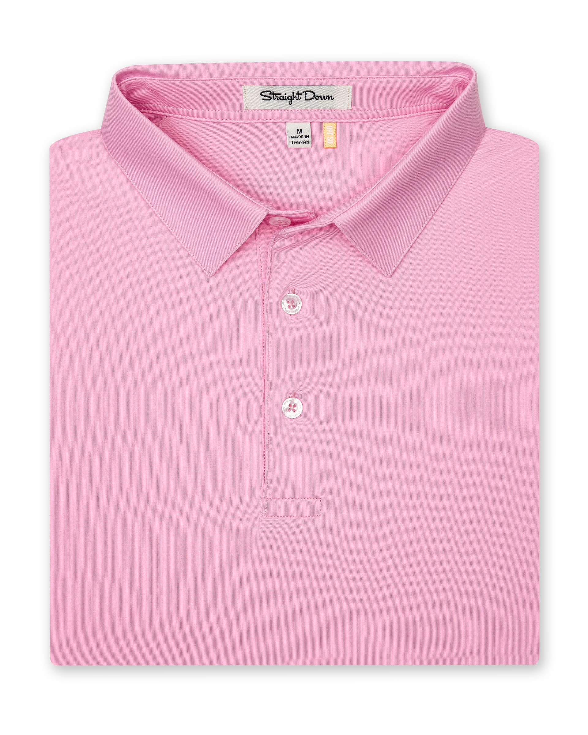 Olympic Polo in Pink Floyd pink, folded front product view