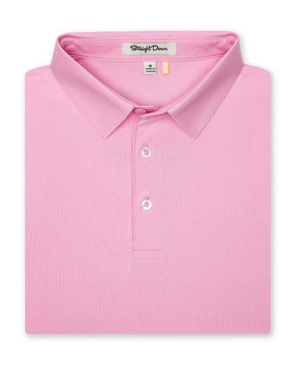 Olympic Polo in Pink Floyd pink, folded front product view