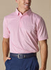 Men’s Sullivan Polo in Pink Lemonade, front view worn with navy golf pants