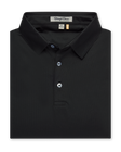 Men’s Sullivan Polo in black, folded front view
