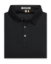 Men’s Sullivan Polo in black, folded front view