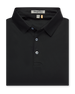 Men’s Sullivan Polo in black, folded front view