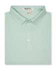 Men’s Sullivan Polo in celery green, folded front view