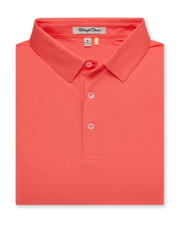 Men’s Sullivan Polo in gala orange, folded front view