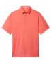 Men’s orange short sleeve golf polo shirt with classic fit
