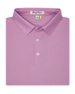 Men’s haze pink/purple polo shirt folded showing collar and button placket