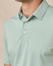 Sullivan Polo in Herb Green, collar detail view