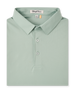 Men’s light green golf polo shirt folded with classic collar and button placket