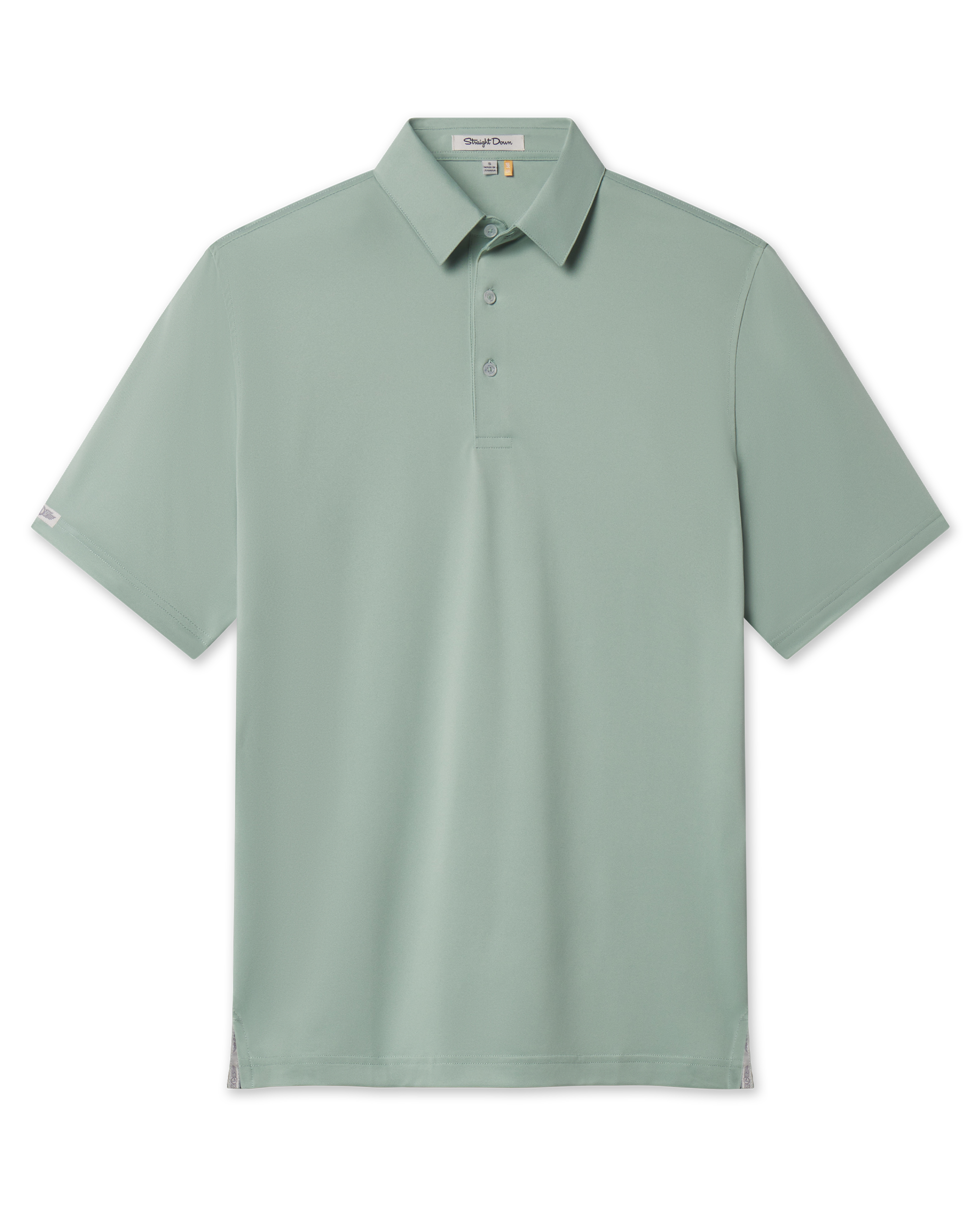 Men’s light green short sleeve golf polo shirt with classic fit
