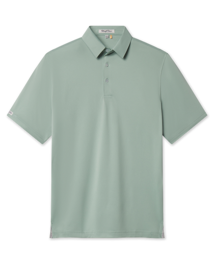Men’s light green short sleeve golf polo shirt with classic fit