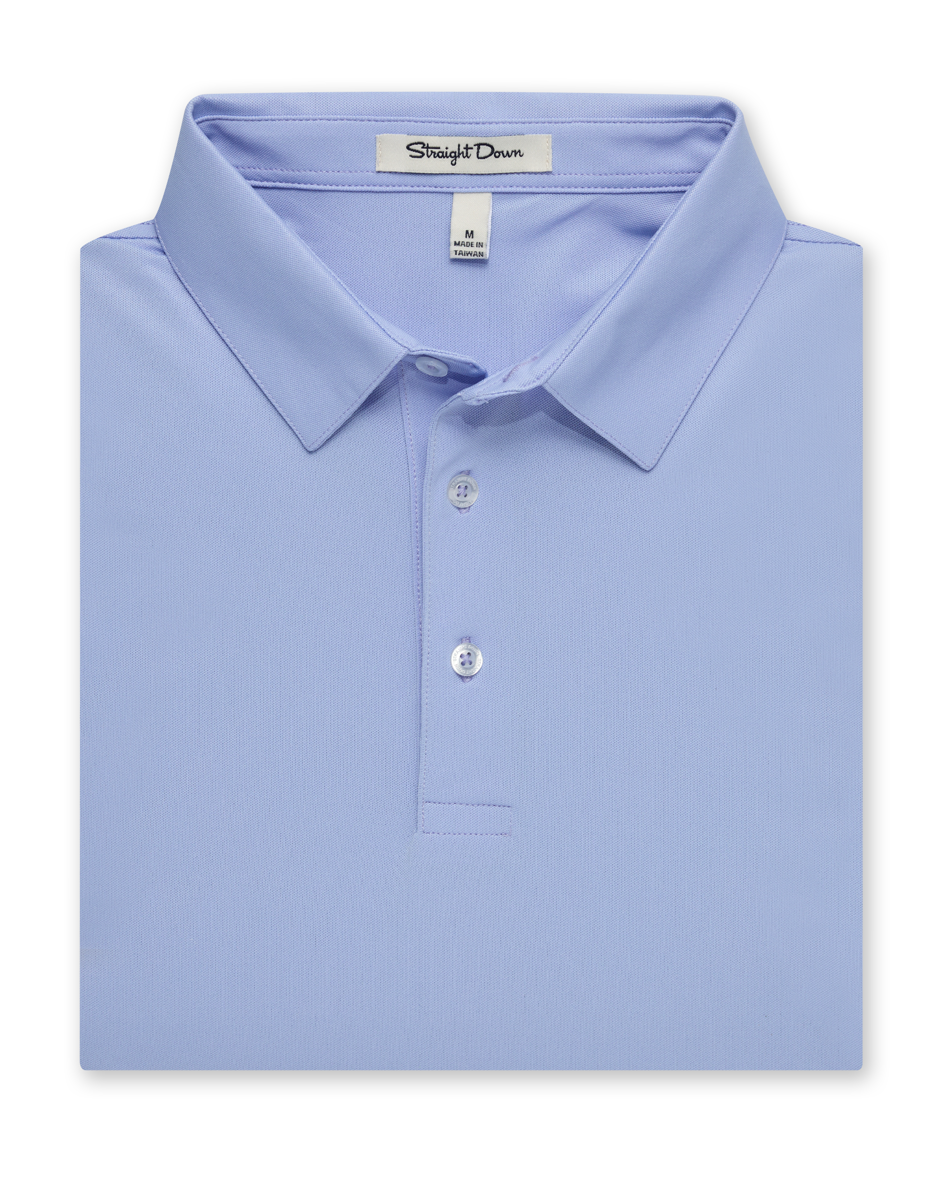 Men’s Sullivan Polo in lavender, folded front view