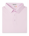 Sullivan Polo in Lilac folded to showcase the soft pastel color