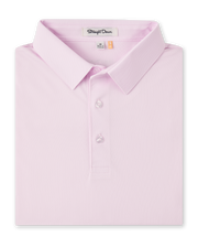 Sullivan Polo in Lilac folded to showcase the soft pastel color