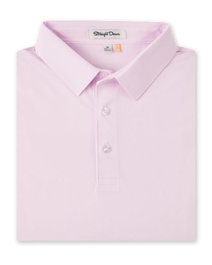 Sullivan Polo in Lilac folded to showcase the soft pastel color