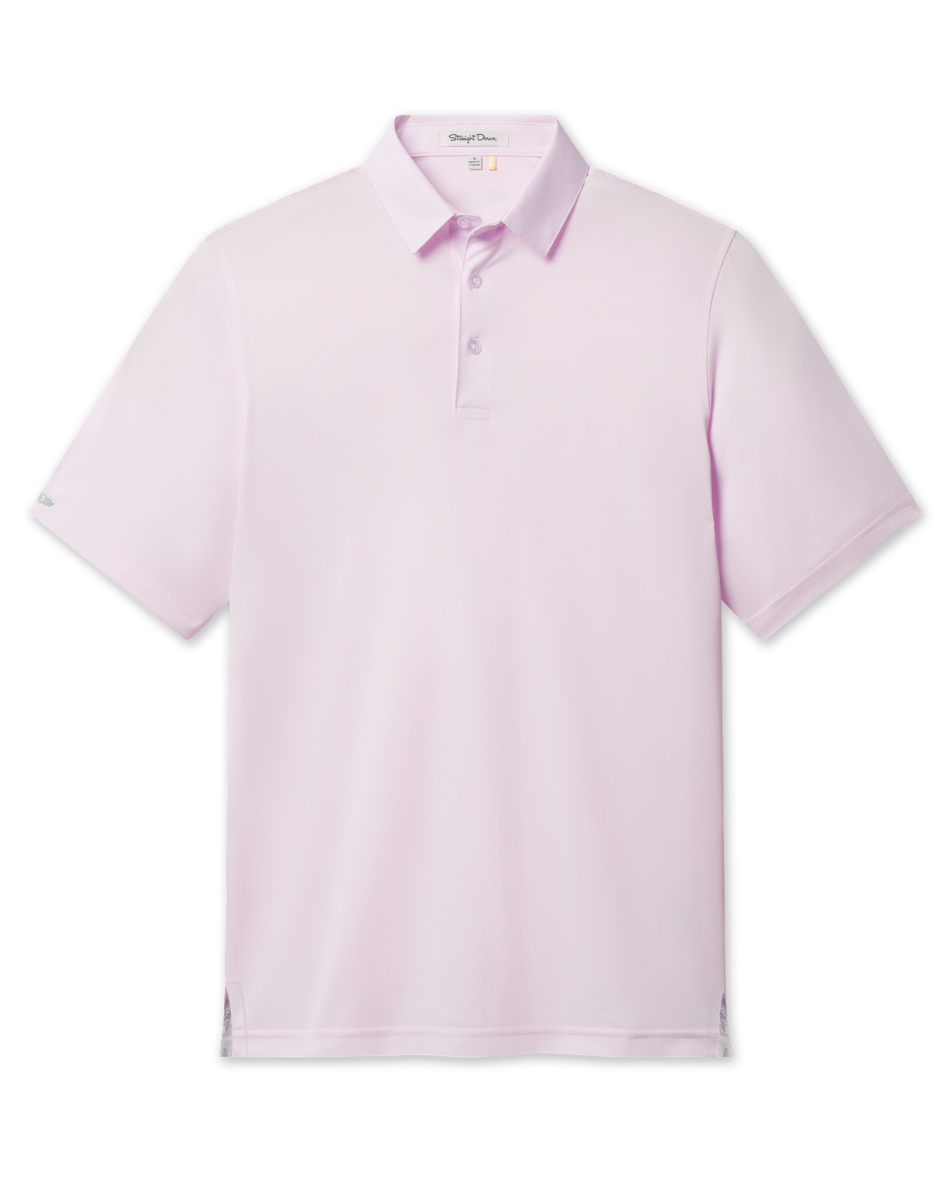 Sullivan Polo in Lilac featuring a solid pastel lilac color and short sleeves