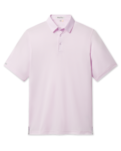 Sullivan Polo in Lilac featuring a solid pastel lilac color and short sleeves