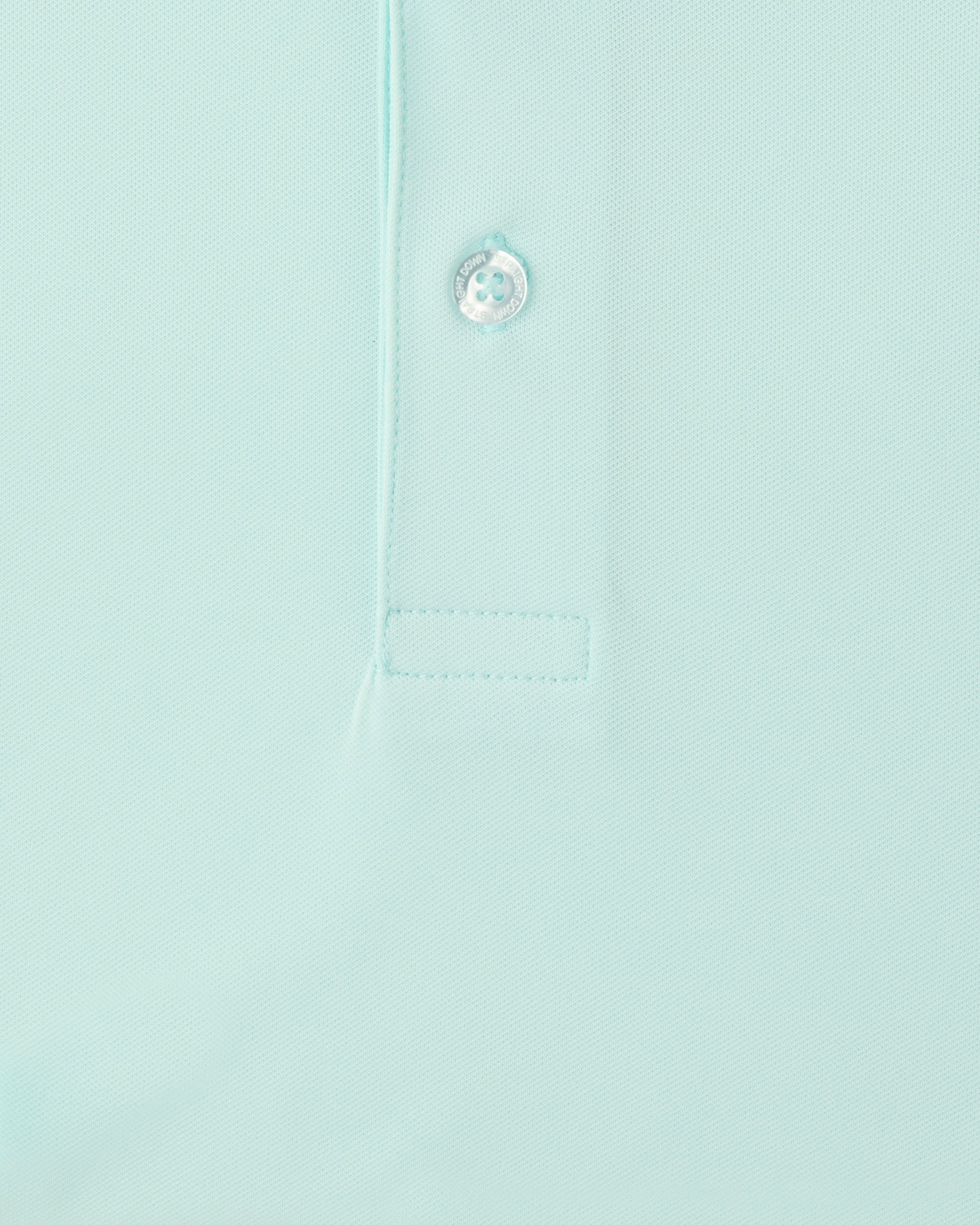 Sullivan Polo in mint tea, fabric detail view
