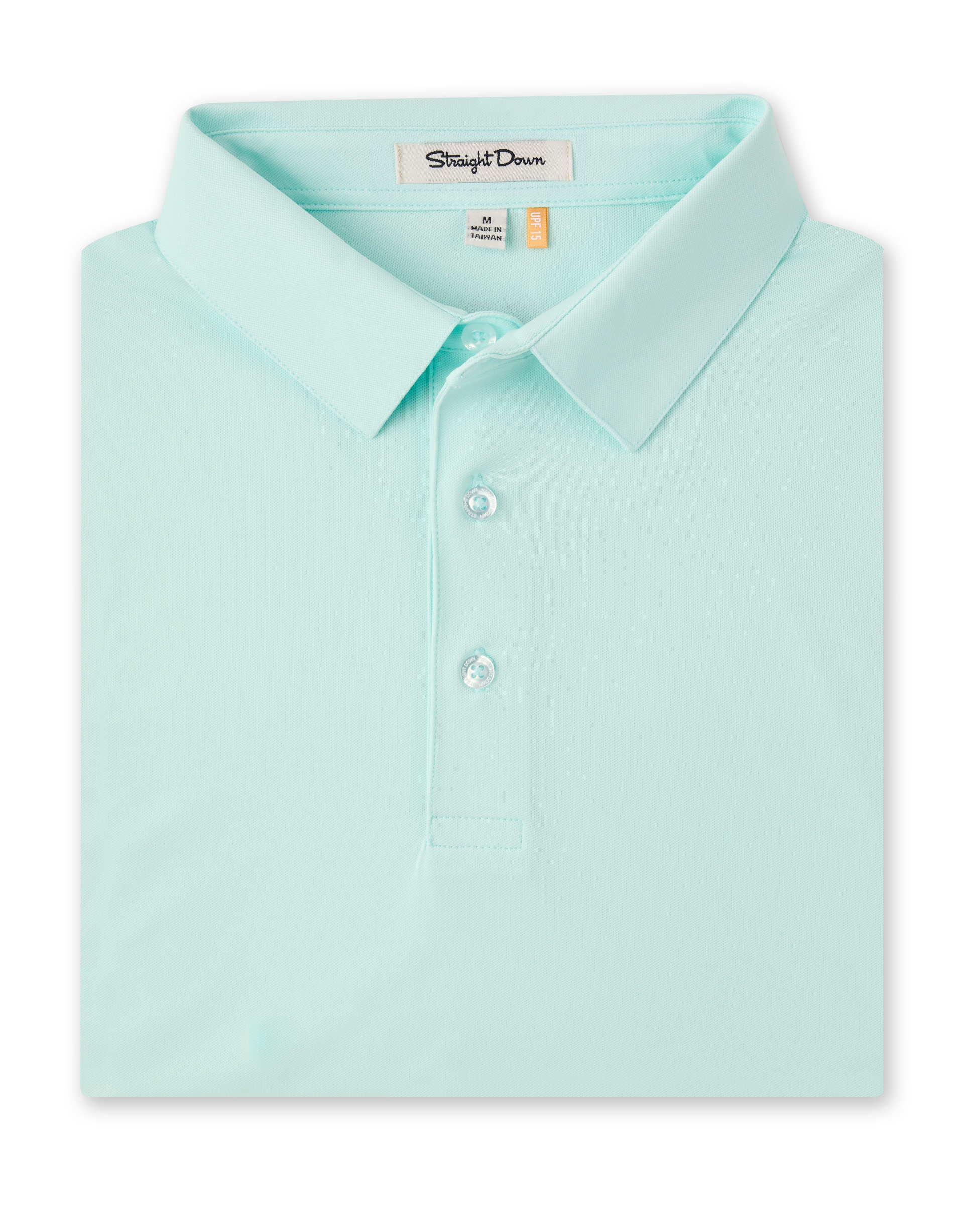 Sullivan Polo in mint tea, folded view